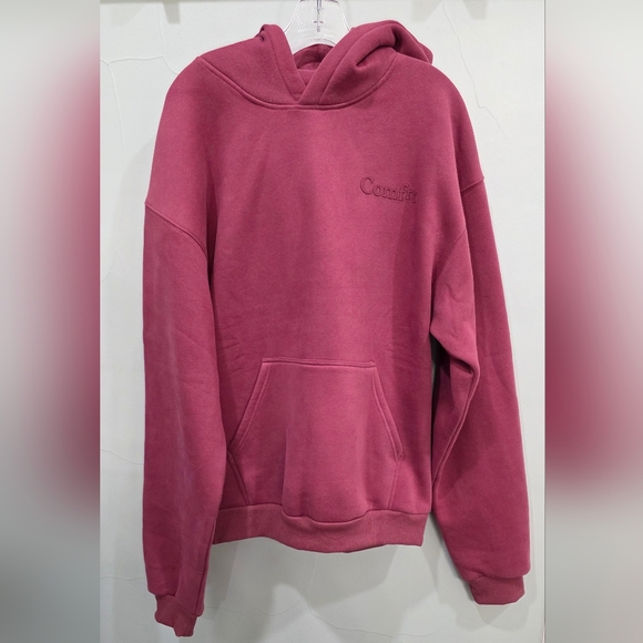 Comfrt Minimalist Hoodie Unisex In Berry Color - Picture 6 of 11